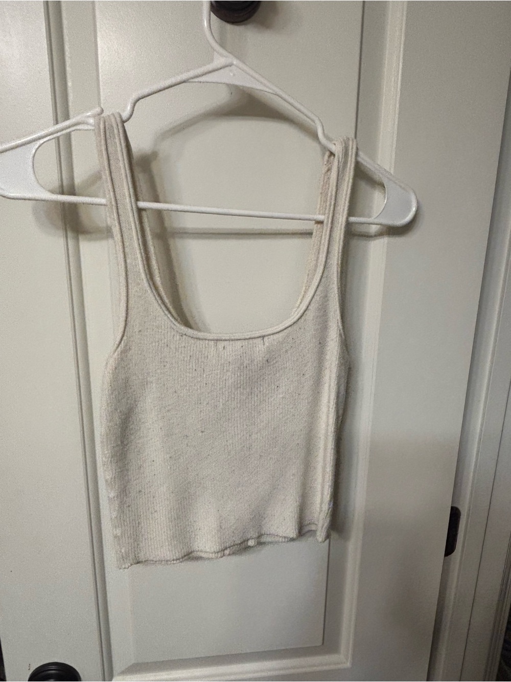 Forever 21 Cream Ribbed Button Tank - Picture 2 of 3